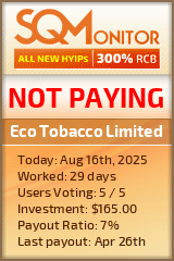 Eco Tobacco Limited Project Status Button