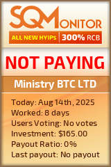 Ministry BTC LTD Project Status Button