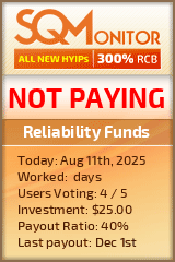 Reliability Funds HYIP Status Button