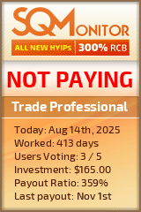 Trade Professional HYIP Status Button