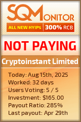 Cryptoinstant Limited Project Status Button