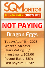 Dragon Eggs HYIP Status Button