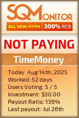 TimeMoney HYIP Status Button