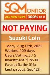 Suzuki Coin HYIP Status Button