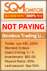 Onimbus Trading Limited HYIP Status Button