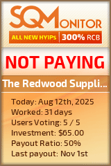 The Redwood Supplier (UK) LTD HYIP Status Button