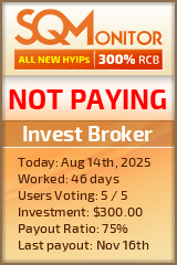 Invest Broker HYIP Status Button