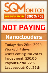 Nanoclouders HYIP Status Button