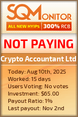 Crypto Accountant Ltd HYIP Status Button