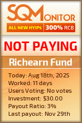 Richearn Fund HYIP Status Button