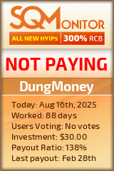 DungMoney HYIP Status Button