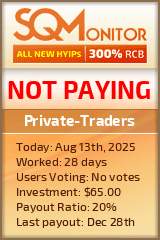 Private-Traders HYIP Status Button