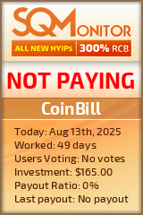 CoinBill HYIP Status Button