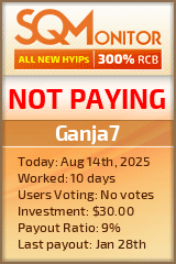 Ganja7 HYIP Status Button