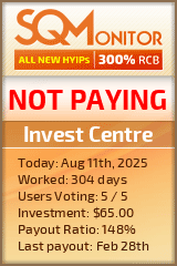 Invest Centre HYIP Status Button