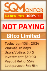 Bitco Limited HYIP Status Button