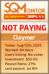 Claymer HYIP Status Button