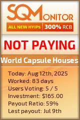 World Сapsule Houses Project Status Button