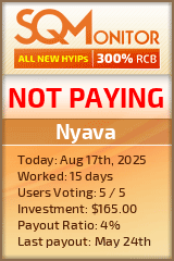 Nyava HYIP Status Button