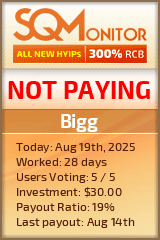 Bigg HYIP Status Button