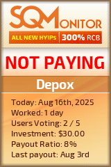 Depox HYIP Status Button