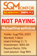 MutualSharesOnline HYIP Status Button