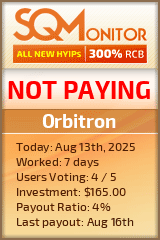 Orbitron HYIP Status Button