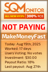 MakeMoneyFast HYIP Status Button