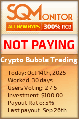 Crypto Bubble Trading Project Status Button