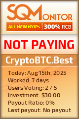 CryptoBTC.Best HYIP Status Button