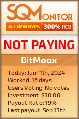 BitMoox HYIP Status Button