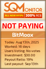 BitMoox HYIP Status Button