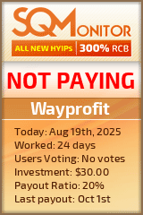 Wayprofit HYIP Status Button