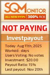 Investpayout HYIP Status Button