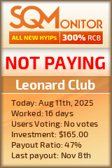 Leonard Club HYIP Status Button