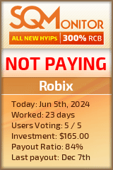 Robix HYIP Status Button
