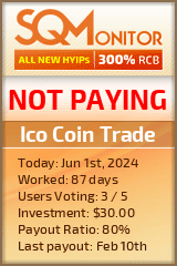 Ico Coin Trade HYIP Status Button