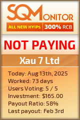 Xau 7 Ltd HYIP Status Button