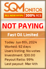 Fast Oil Limited HYIP Status Button