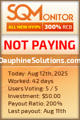 DauphineSolutions.com HYIP Status Button