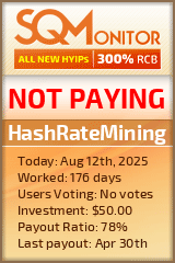 HashRateMining HYIP Status Button