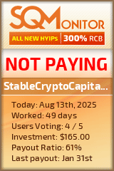 StableCryptoCapital Ltd HYIP Status Button