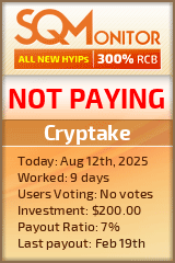 Cryptake HYIP Status Button