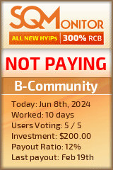 B-Community HYIP Status Button