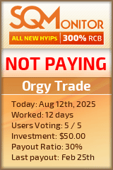 Orgy Trade HYIP Status Button