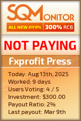 Fxprofit Press HYIP Status Button