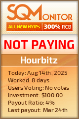 Hourbitz HYIP Status Button