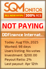 DDFinance International HYIP Status Button