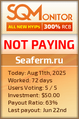 Seaferm.ru HYIP Status Button