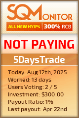 5DaysTrade HYIP Status Button